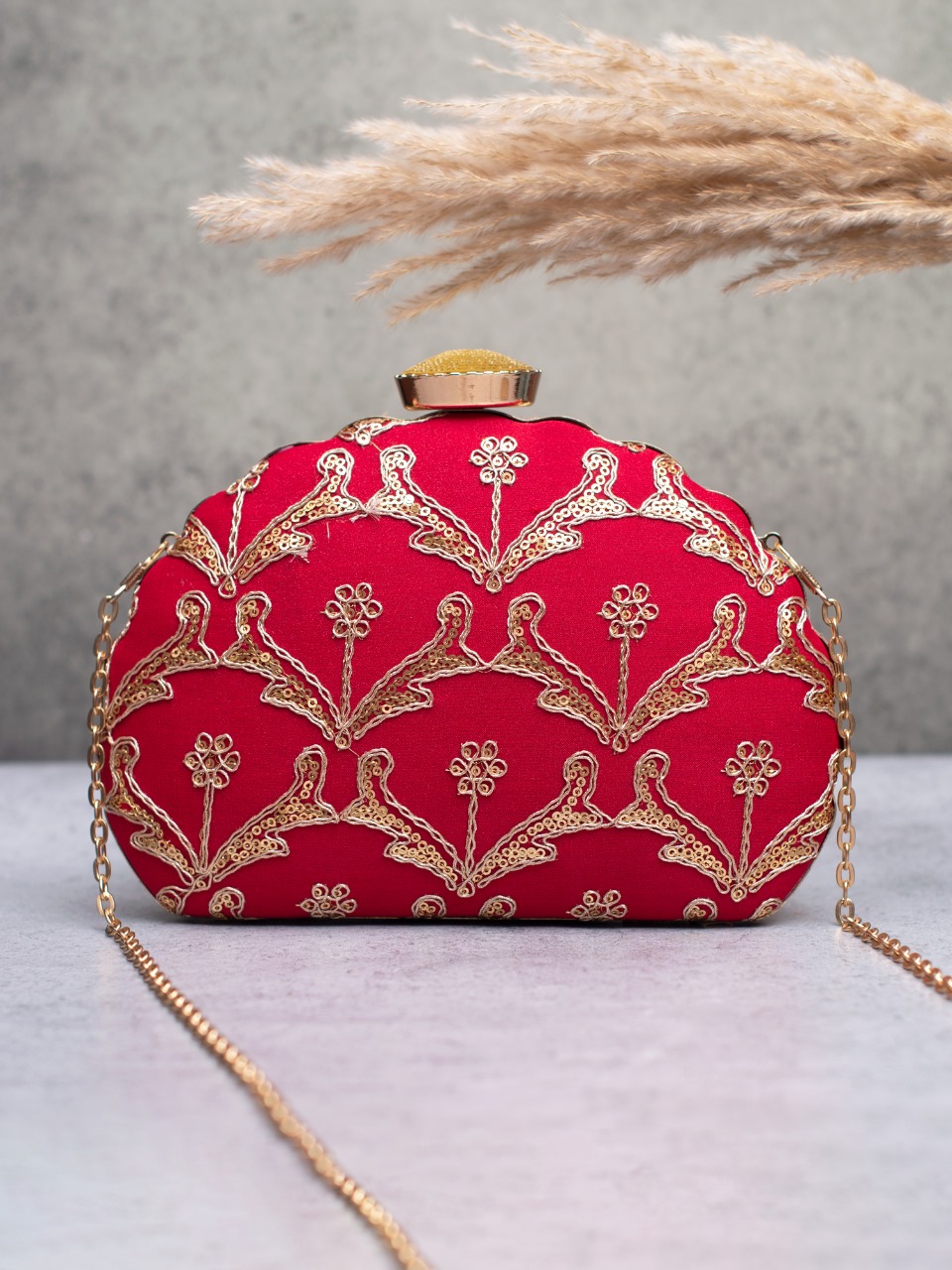 The Crimson Heirloom clutch