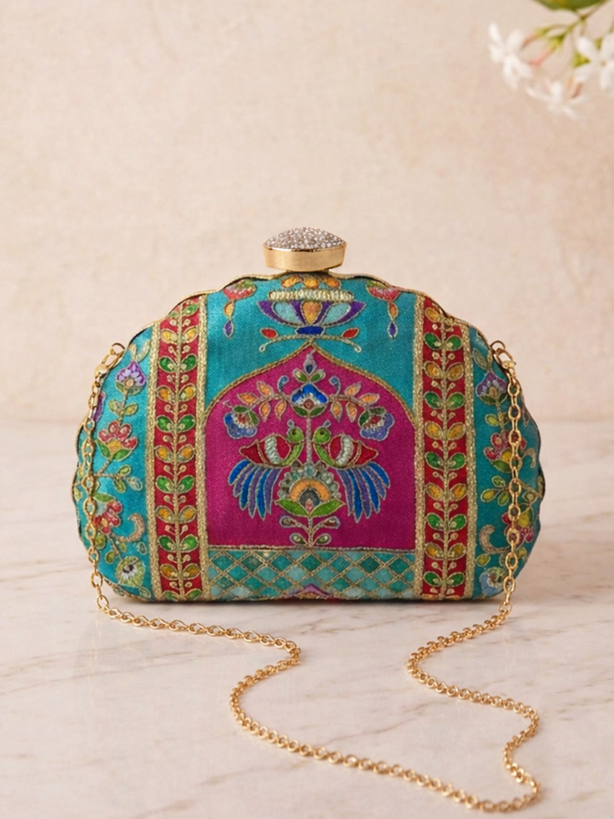 The Fuchsia Palace clutch
