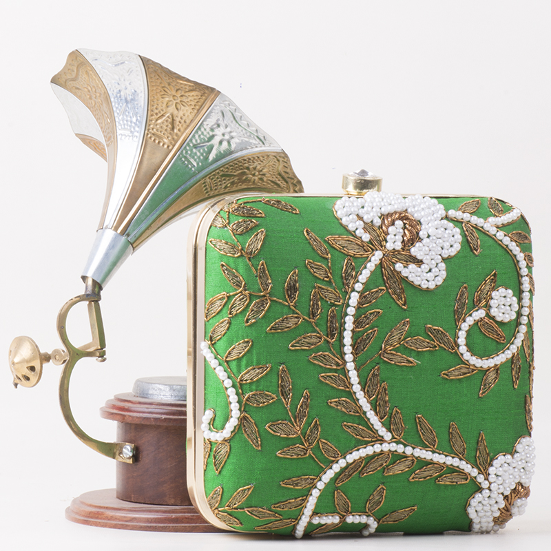 The Emerald Bloom clutch