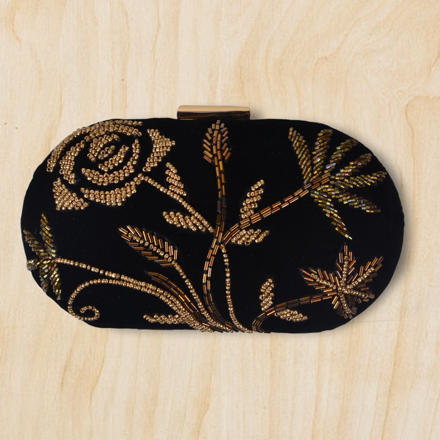 The Midnight Rose clutch